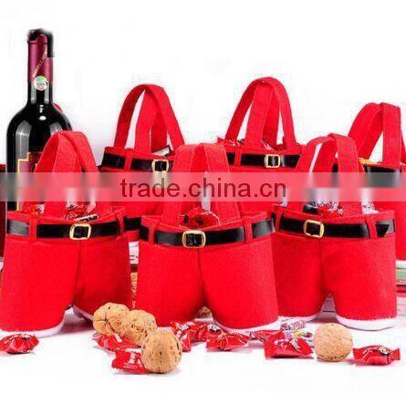 SANTA PANT CHRISTMAS STOCKING GIFT Sack TREAT BAG FILLER XMAS TREE CANDY BAG DIY