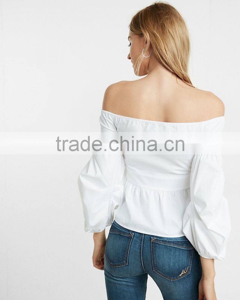 MGOO New Fashion Sexy White Women Tops Latest Design V Neck Wholesale Factory Price