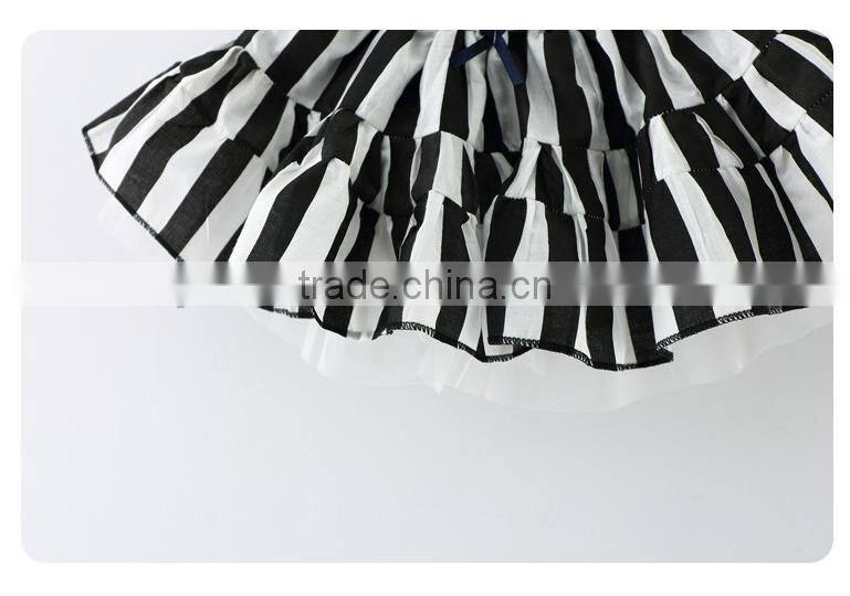 Black And White Stripes New Design Tutu Skirt Double Layers Daily Skirts