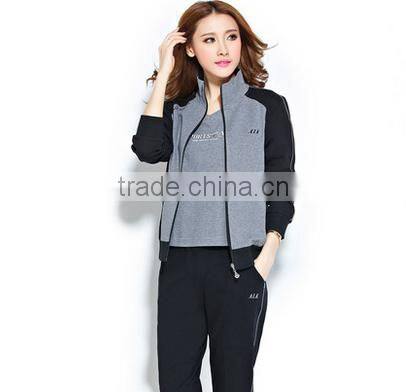 Promotional Top Design Tracksuit Wholesale Women Fitted Custom Design Your Own Tracksuit