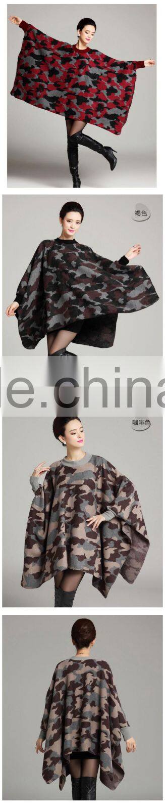 Fashion Winter Women Thicken Poncho Oversized Blanket Capes Scarf Ponchoes Shawls Wraps Large size Scarves Christmas Gift