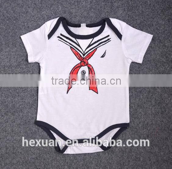 Short sleeve cartoon printing wholesale baby romper gift set