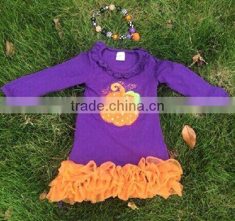 2014 new halloween pumpkin dress with matching necklace set