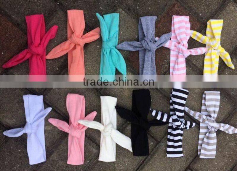 baby cotton stripe knot headband