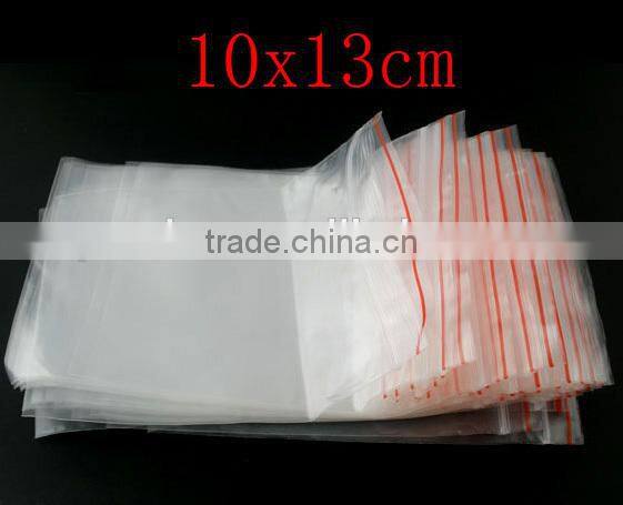 100PCs Transparent Zip Lock Plastic Self Sealing Bags 10x13cm