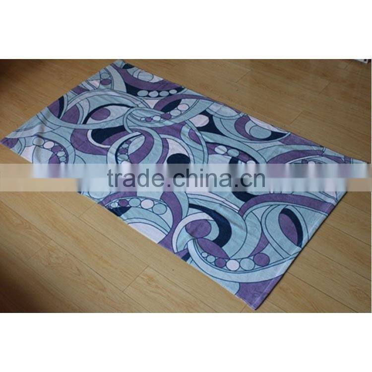 high endcotton velvet flower woven beach towel