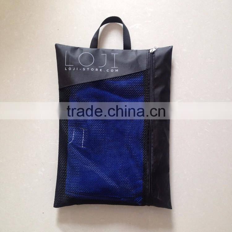 China wholesale microfiber bench towel with zipper pocket