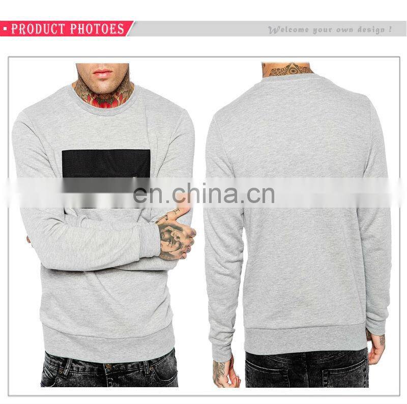 Custom Design High Quality Mens Sweatshirt With Mesh Panle and Zips Pocket