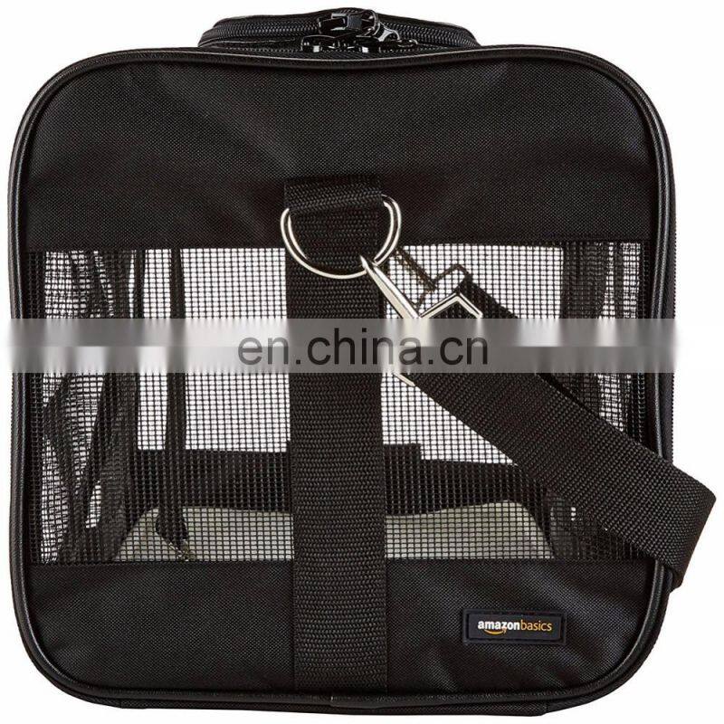 High Quality Black Mesh Soft-Sided Travel Pet Carrier