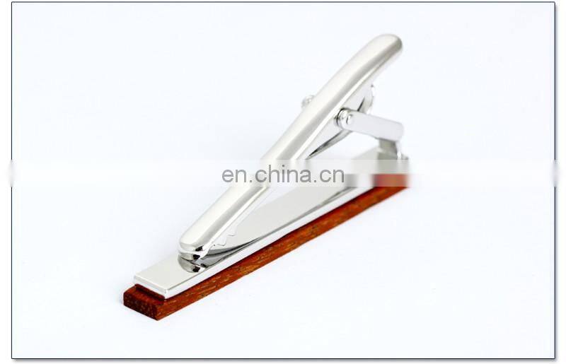 Classical Men's Custom Wood Tie Clips Men Metal Tie Bar