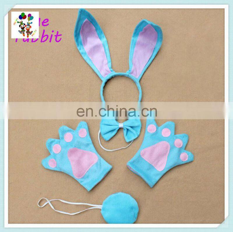 Tie Tail Paws Set Kids Party Rabbit Bunny Ear Headbands HPC-0795
