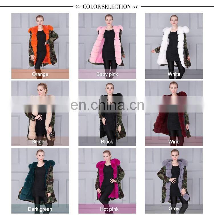 Modern and fashionable real fur trimmed coats with warm hodded