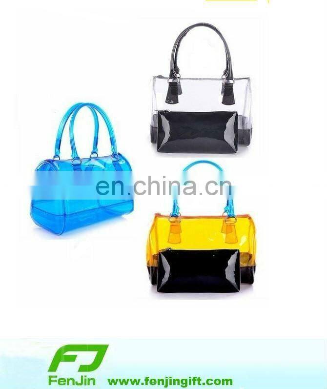 Clear pvc zipper tote bags