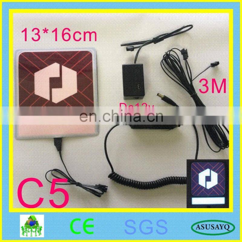 Uber el flashing car sticker glow car sticker on can window with 2AA battery inverter free shipping new uber