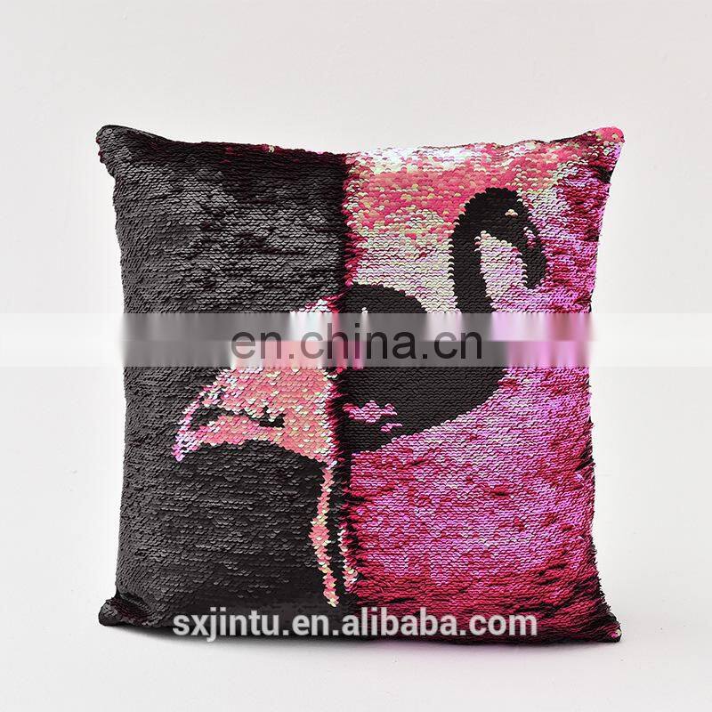 Reversible DIY pattern sequins sublimation Pillow case cover