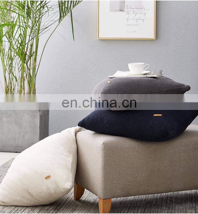 RAWHOUSE white black gray blue Knitted Pillow Case Cushion Cover with tassels