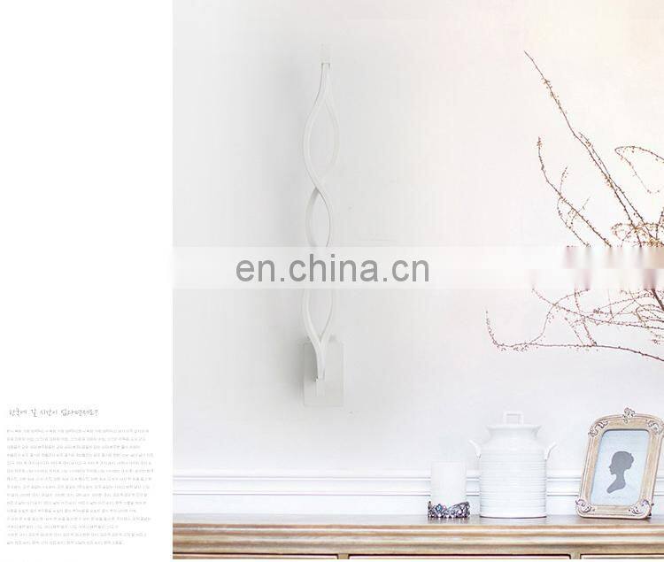 Modern minimalist l creative LED aluminum wave wall lights decorative led wall light for bedroom aisle