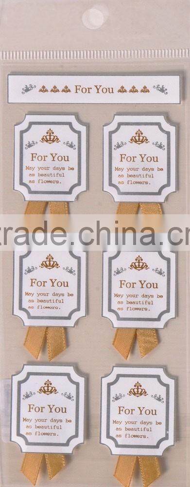 lovely creative cloth stickers, PVC sticker