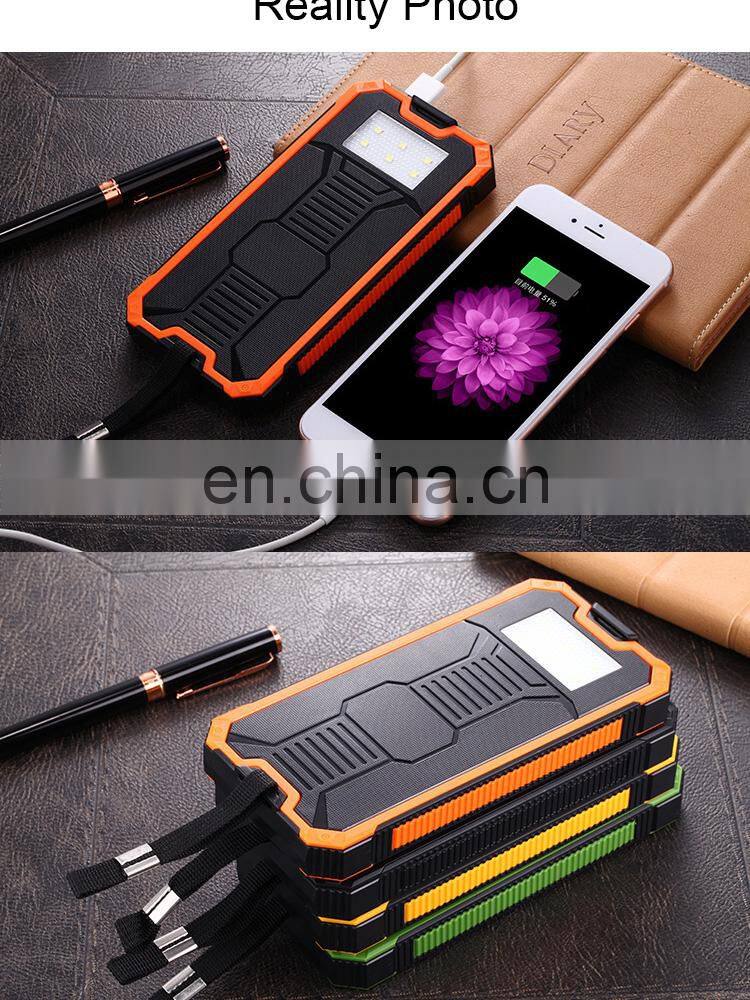 Hot Selling portable Custom solar charger sunlight traveller 10000mah solar Power Bank Powerbank