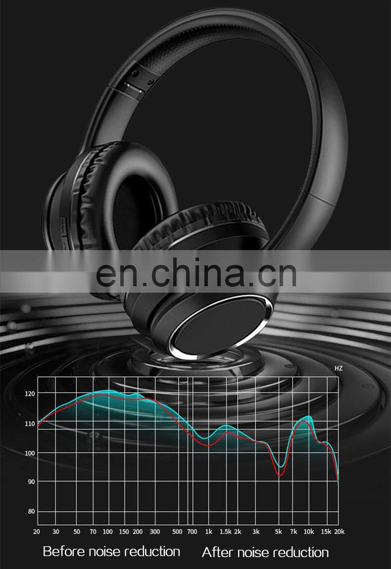 2021 Amazon Best Sell Wireless Noise Cancelling Bt Headband Cheaper Sports Stereo Headset Foldable Deep Bass Earphones Headphone