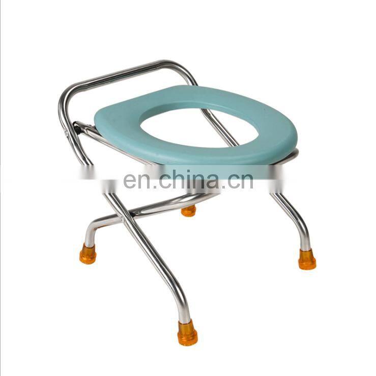 Simple and lightweight stainless steel toilet chair ultra high load-bearing disabled toilet Commode Chair