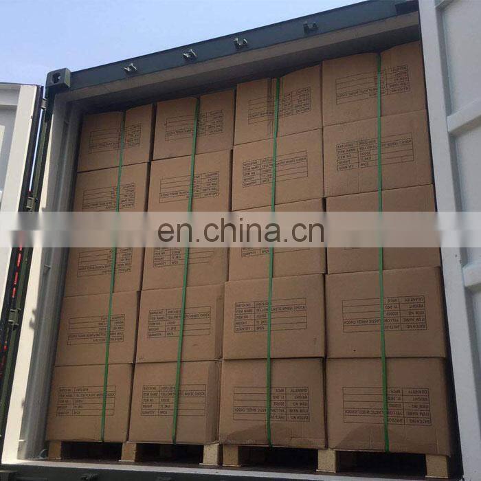 Wheel Chock Blocks with Foot Rope (2-Pack) - Small - Heavy Duty Black Rubber 125*75*65cm