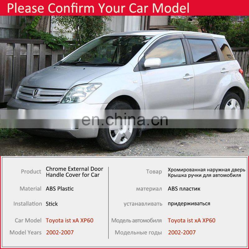 for Toyota ist XP60 2002 2003 2004 2005 2006 2007 Chrome Door Handle Cover Exterior Trim Catch Car Cap Stickers Accessories ABS