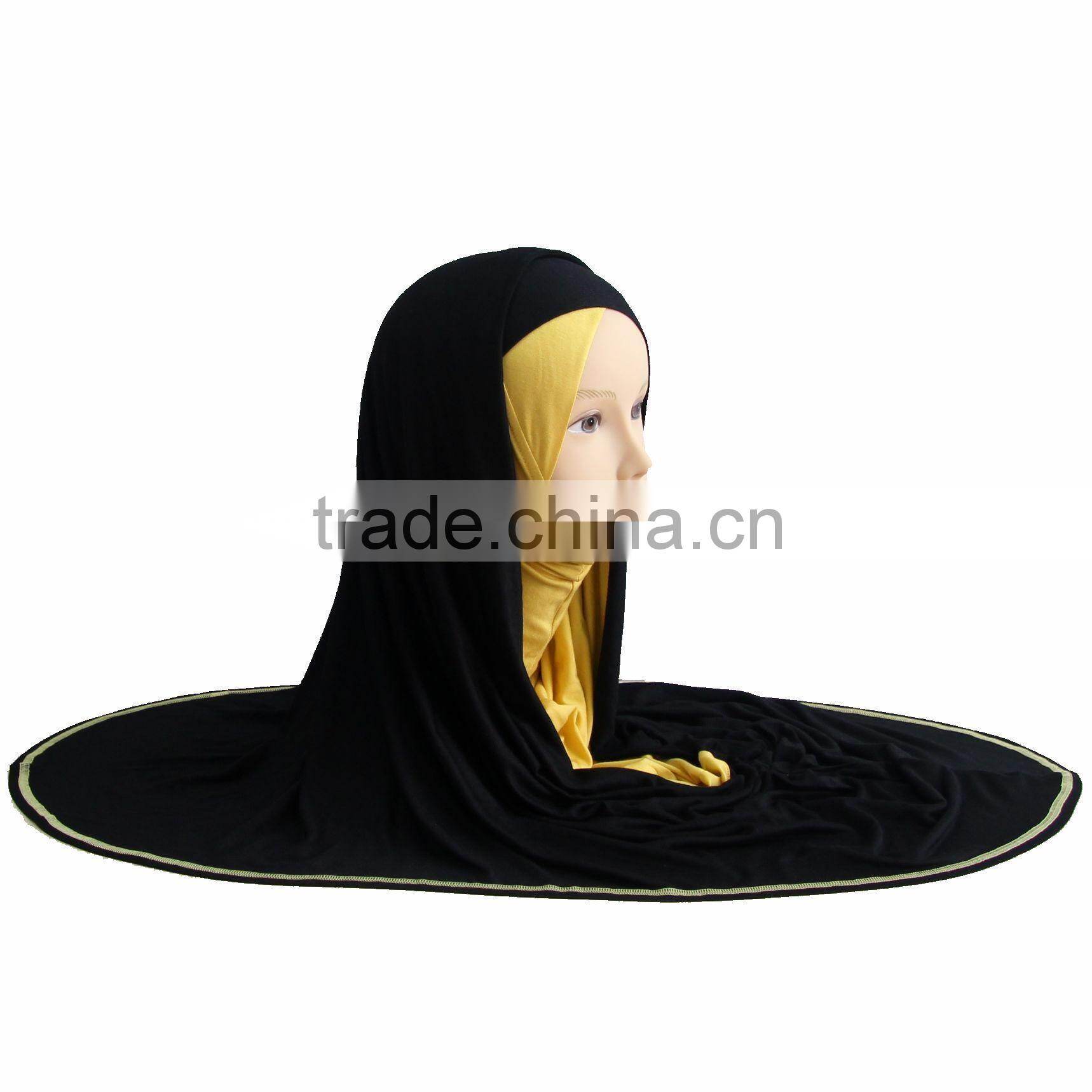 Newest Plain crossover HOT COTTON islamic scarf hijab BIG LONG MUSLIM one piece HIJAB