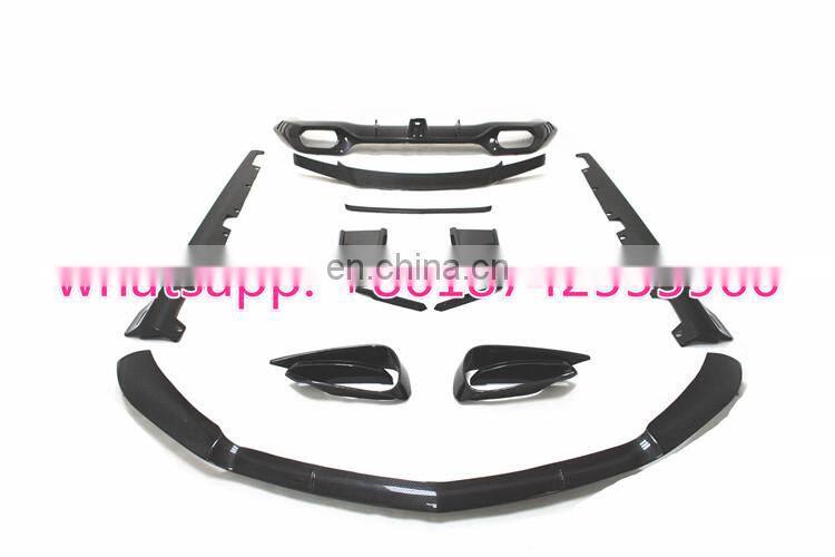 GT GTS carbon finber front lip bumper vent side skirt diffuser rear wing for GT GTS to B style
