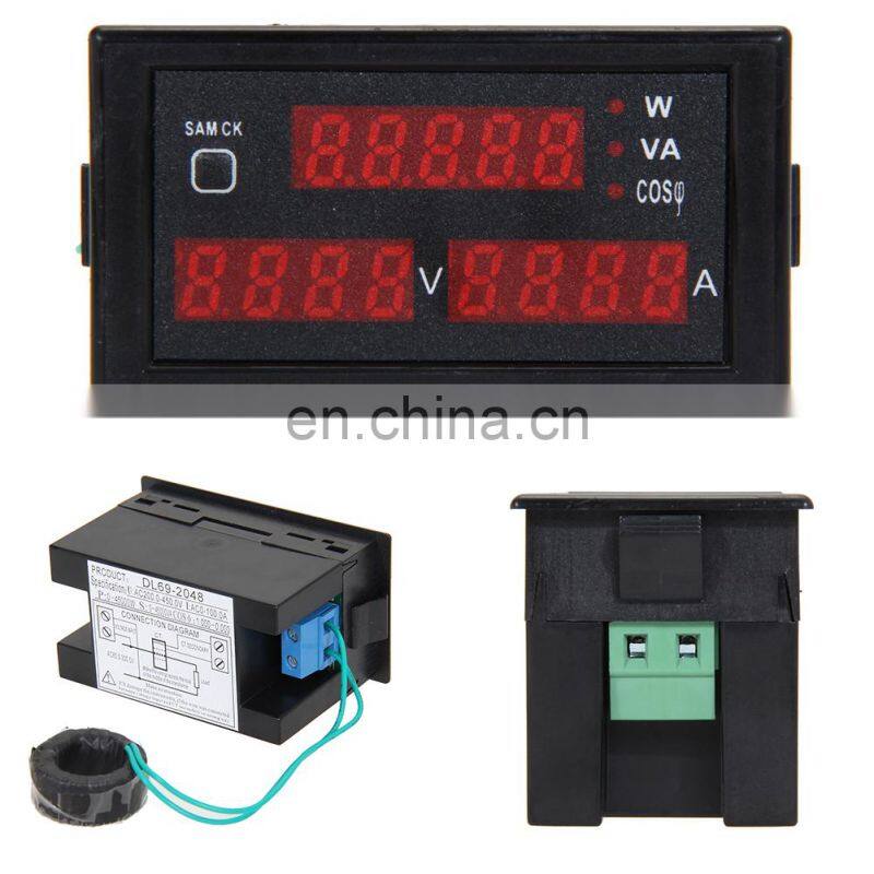 Multi-Function AC200V-450V Digital Ammeter Voltmeter Din Rail LED Volt Meter Display Active Power Electric Energy Meter