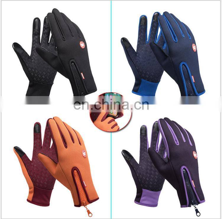 winter warm men wholesale bicycle glove guantes de bicicleta waterproof cycling biker touch screen gloves
