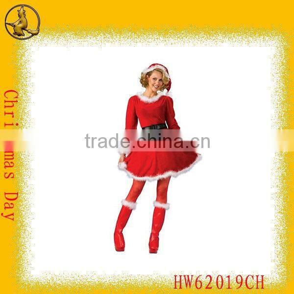 Red Cute Santa Claus Costume for Girls