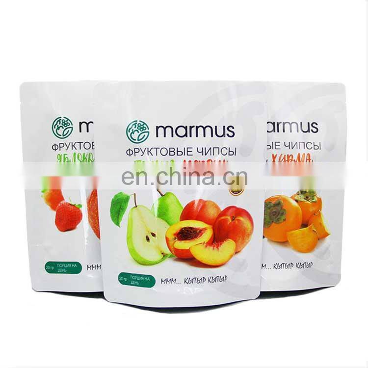 High Level Custom Printed Snack Aluminum Foil Dry Fruit Food Packaging Bag with Zipper