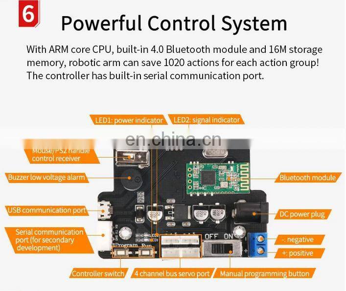 xArm 1S 5DOF Robot Arm Robotic Mechanical Arm with Bus Servos Torque 25KG For Programming (Assembled)