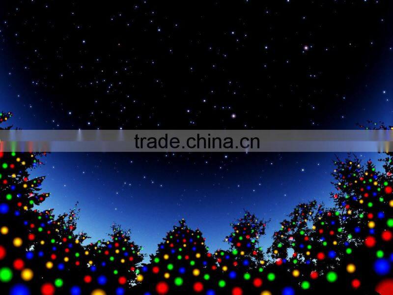 50 led multicolor christmas light with frosted ball decaration white wire tree light factory wholesale