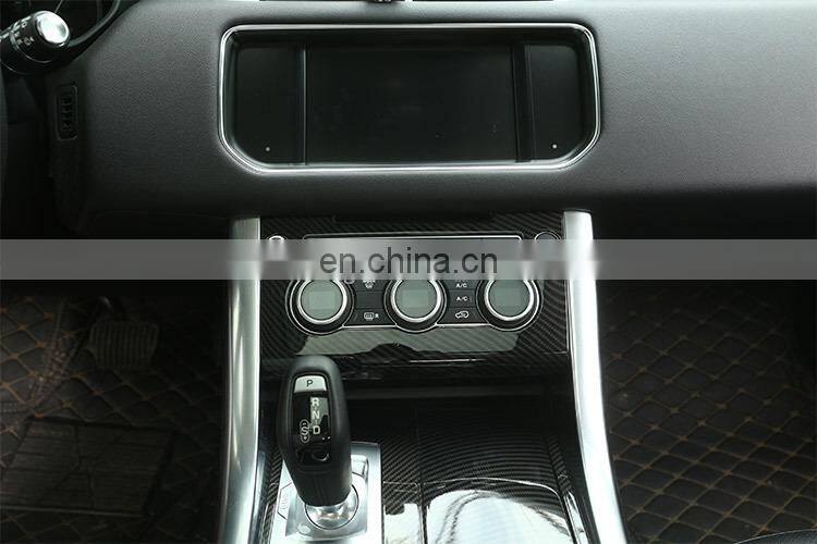 Center Console Air Condition Panel Frame Cover Trim For Land Rover Range Rover Sport RR Sport Carbon Fiber Style ABS Plastic