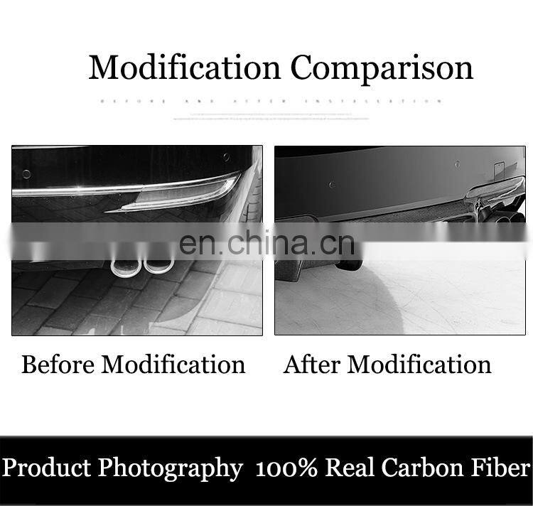 Runde Carbon Fiber Rear Lip For BMW F10 F18 M-tech V Style 2010-2016 real Carbon Fiber Rear Bumper Diffuser Lip