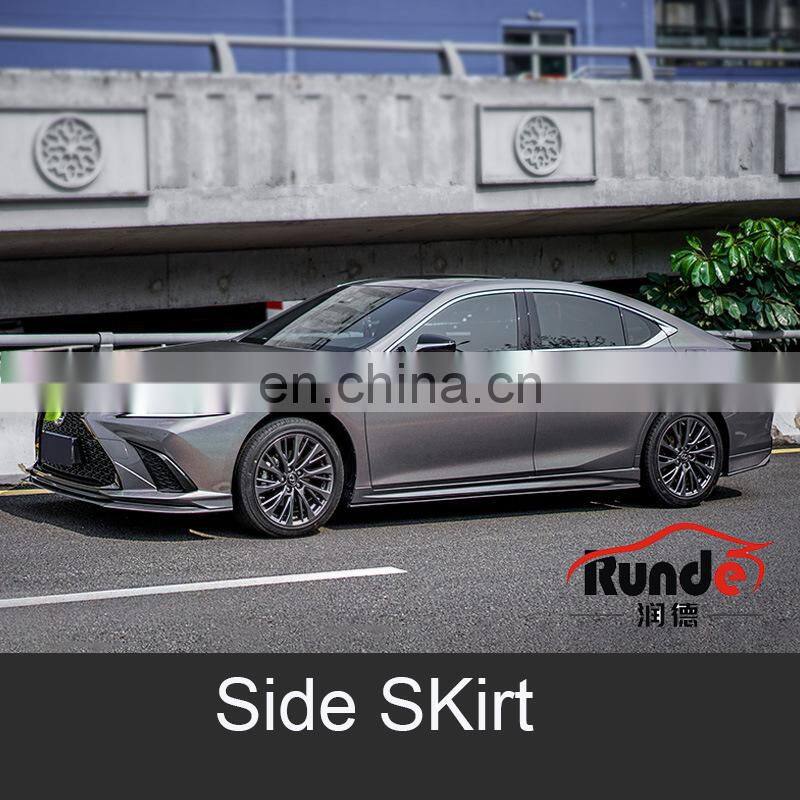 Runde PP Material Body Parts With Front Rear Lip Spoiler Side Skirt Rear View Mirror Fender For 2018-2021 Lexus ES body kit