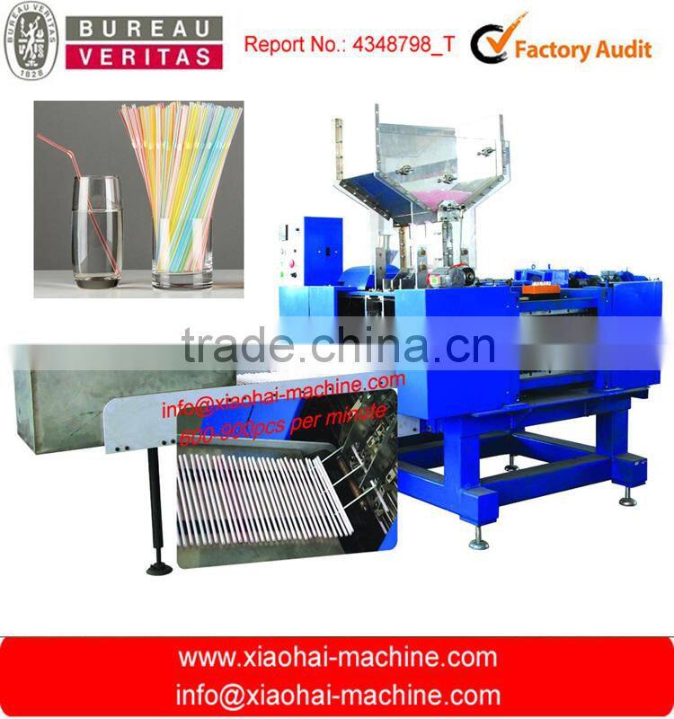Flexible Drinking Straw Bending Machine Super High Speed 6mm 8mm 10mm with 600pcs-900pcs Per Minute 2.2*1.5*1.7m 220-450V 1200kg