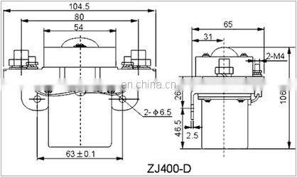 36/48 volt 400 amp continuous solenoid/contactor