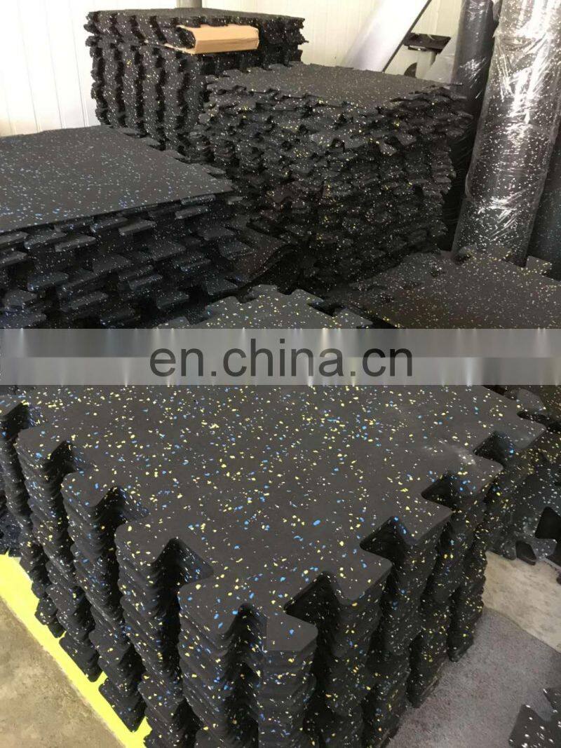 Home sports floor skipping rope soundproof mats gym shock absorption rubber mats strength zone cushioning shockproof rubber