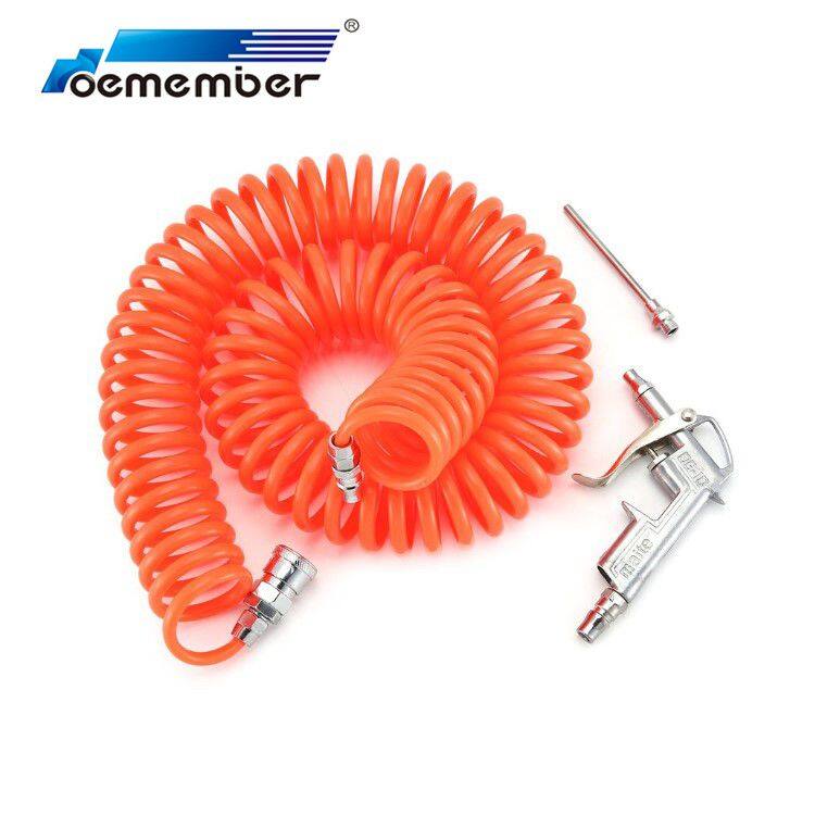 Pneumatic Spring PU Air Brake Hose High Pressure Spiral Trailer Air Brake Coil Hose With Blow Gun