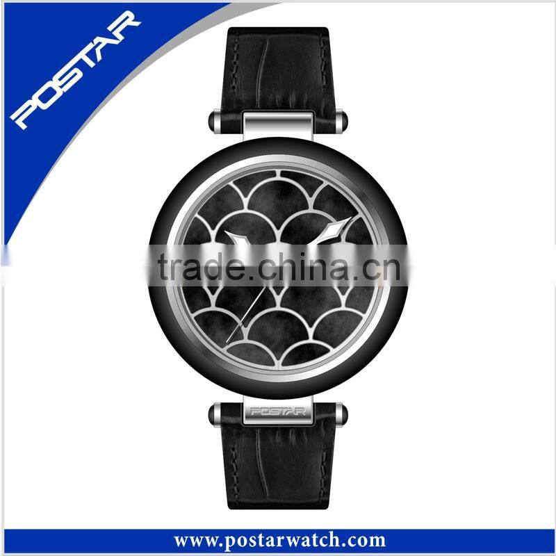 Special Design Wave Flower Colorized Watch For Ladies