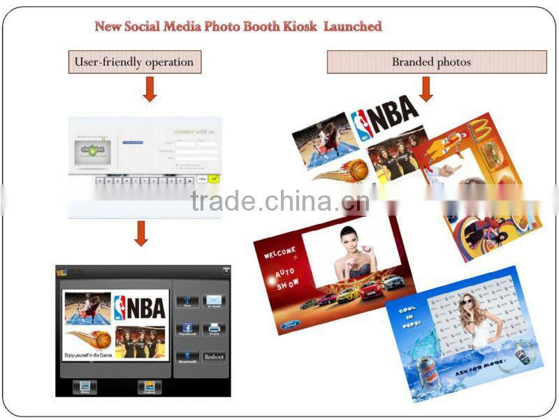 Portable Cabins touch screen photo kiosk with self design software