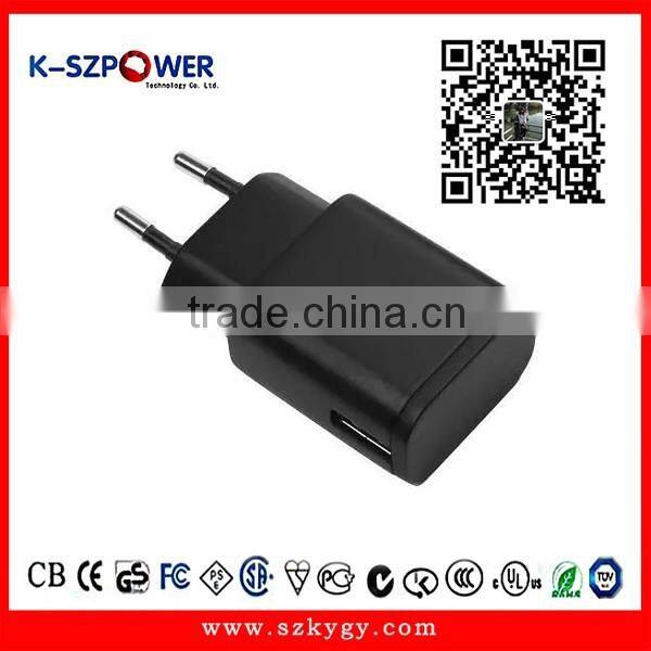 2016 G-series 6W K- 051200 5V1.2A power adapter mobile phone charger with CE UL GS KC