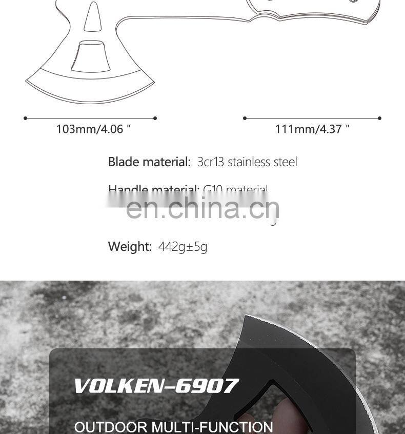 Outdoor survival multi-tool axe High hardness stainless steel battle axe rescue fire axe