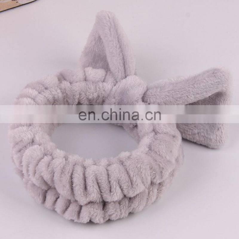 Soft OMG Letter Coral Fleece Wash Face Bow Hairbands For Women Girls Headbands Headwear Hair Bands Turban Hair Accessories