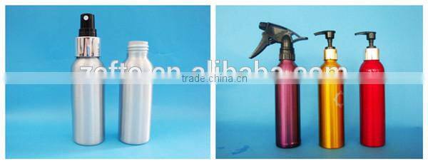colored aluminum cosmetic bottle,skin care use aluminum bottle