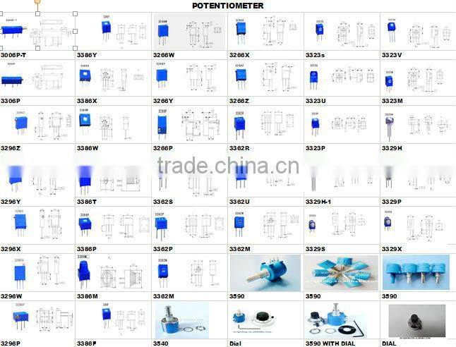 Single turn 6mm potentiometer 3362P