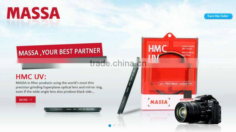 Factory supply uv filter glass 58mm camera filter